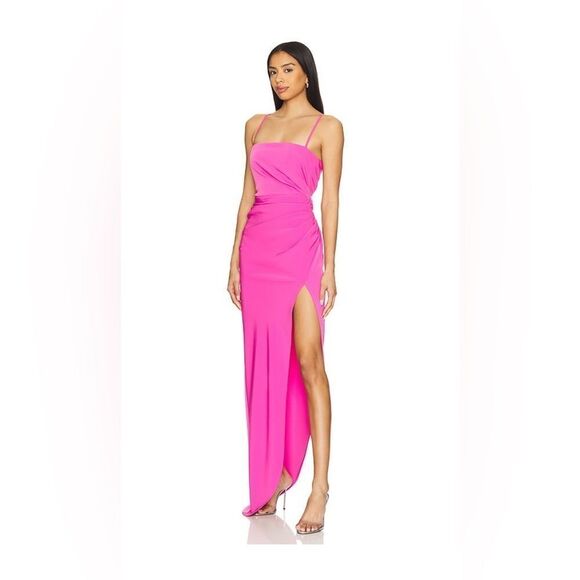 Lovers And Friends Sabrina Maxi Pink Dress Gown Size - Picture 4 of 10